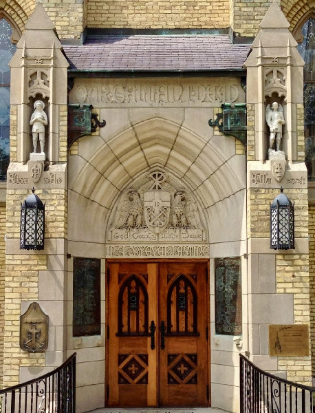 entrance of the Basilica of the Sacred Heart